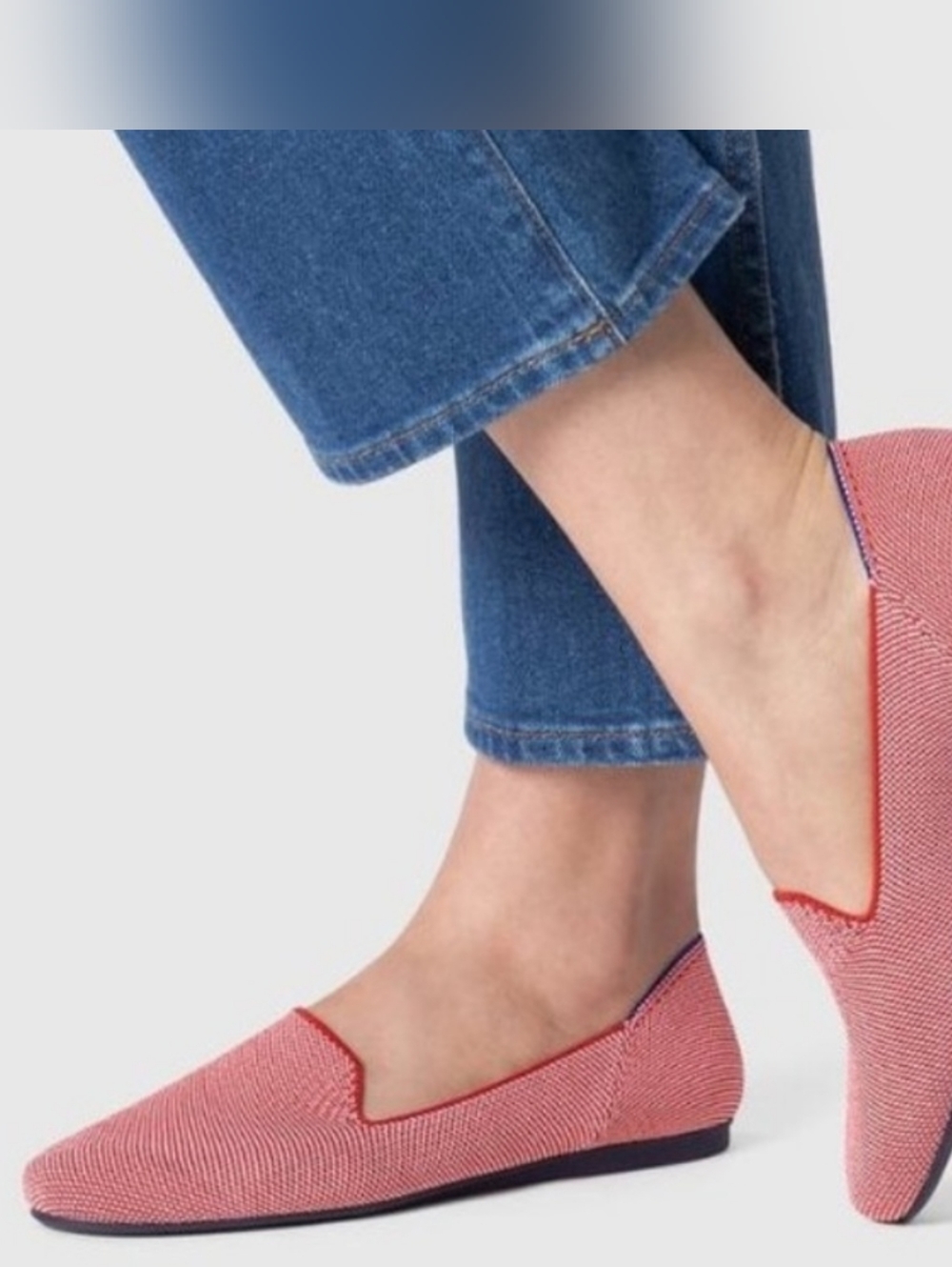 Rothy's The Loafer Women US 6 Red White Luxury Flats